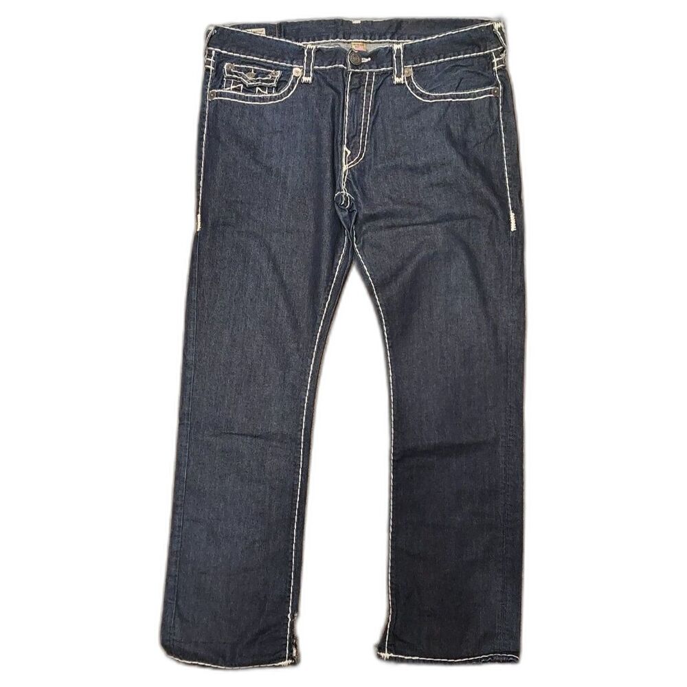 True Religion Dark Wash Super T Straight Fit Ricky Jeans sz40